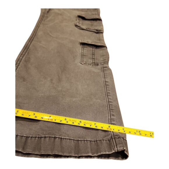 Hollister Cargo Pants Women Sz 00R (W24R) Ultra High Rise Baggy Gray Y2K Style - Picture 7 of 9